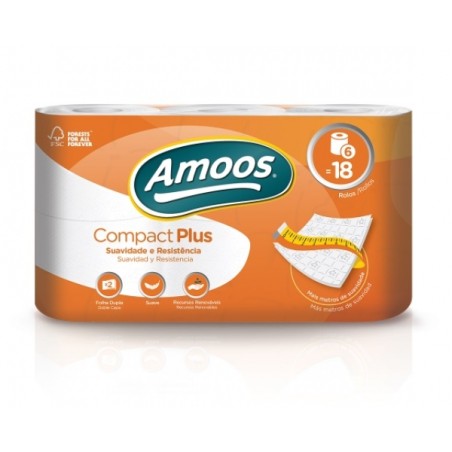 PAPEL HIGIÉNICO AMOOS COMPACT PLUS